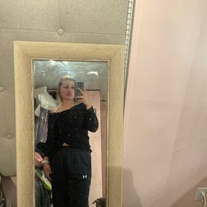 black long sleeve top